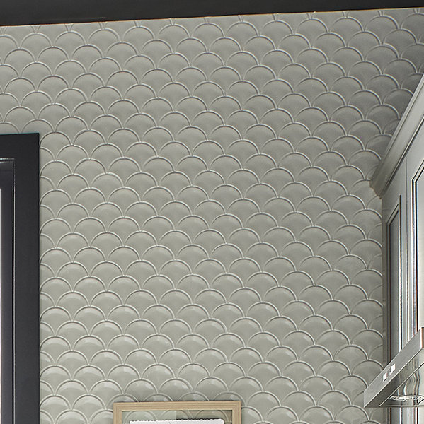 Domino Fish Scale Mesh Random Sized Porcelain Mosaic Tile & Reviews